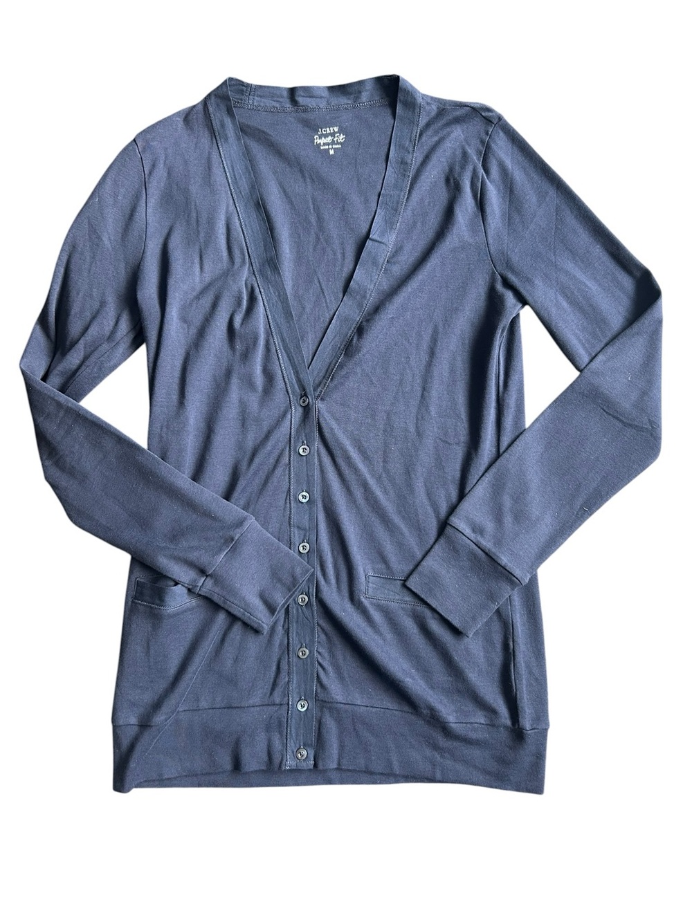 J. Crew Navy Blue Button down long sleeve shirt Size Medium New